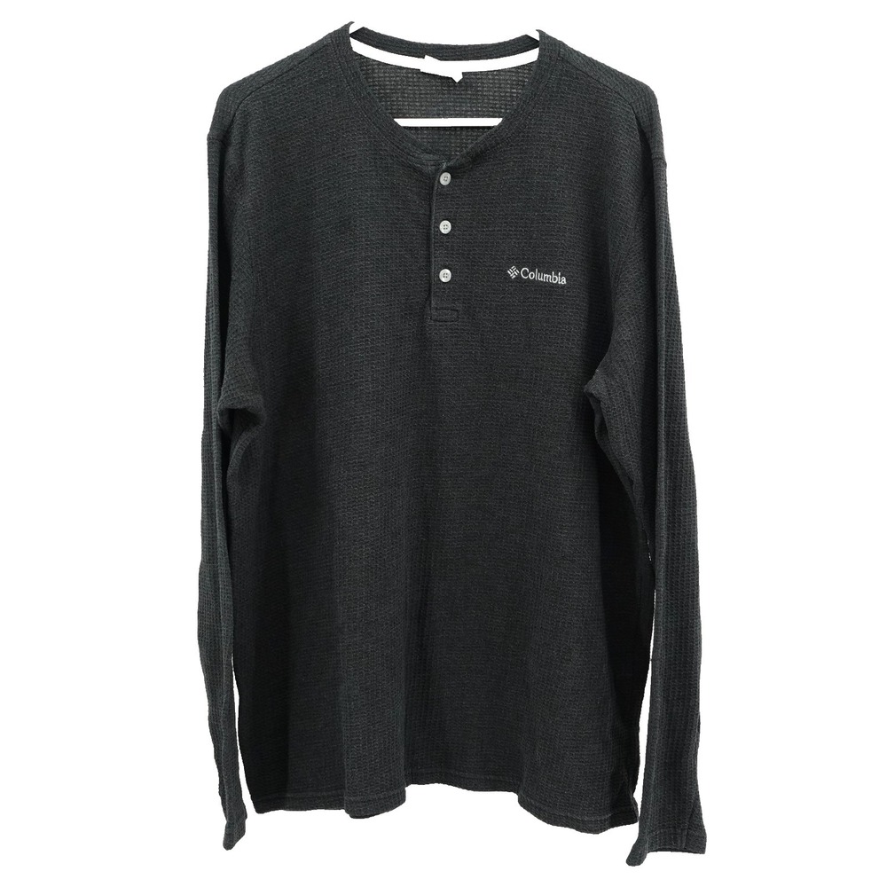 Columbia Henley Shirt SZ XL‎ Thermal Waffle Knit Outdoors Hiking Gorpcore Casual